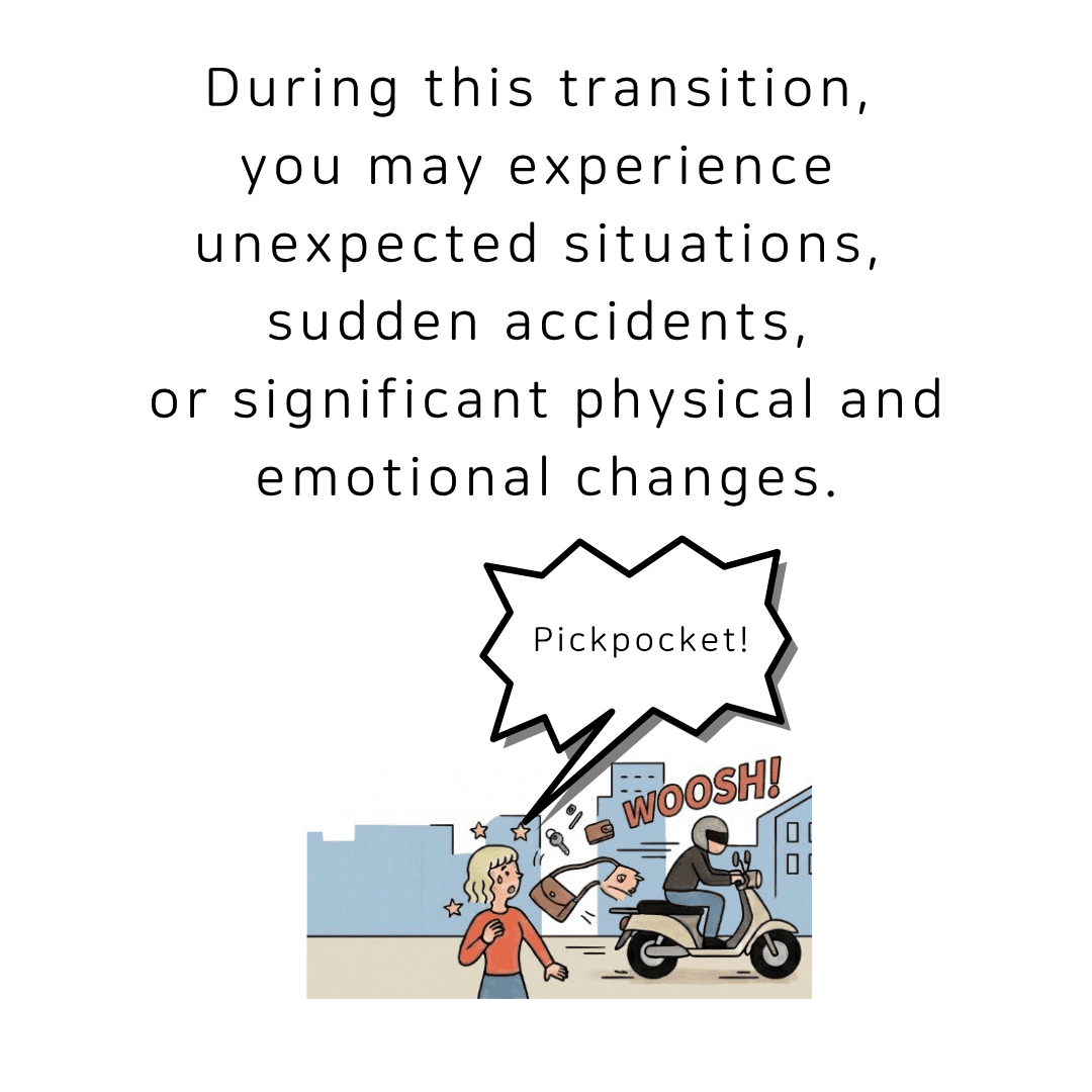 During this transition, you may experience unexpected situations, sudden accidents, or significant physical and emotional changes.